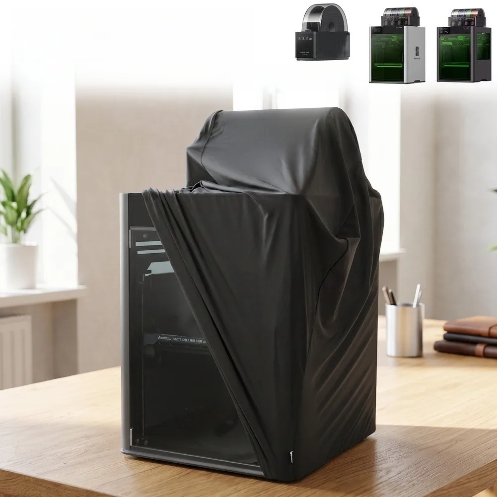 Dustproof Black Nylon Cover for Bambu for h2c for 2pro HT Printers 47.50 cm x 46.50 cm x 81.50 cm Indoor Equipment Cover