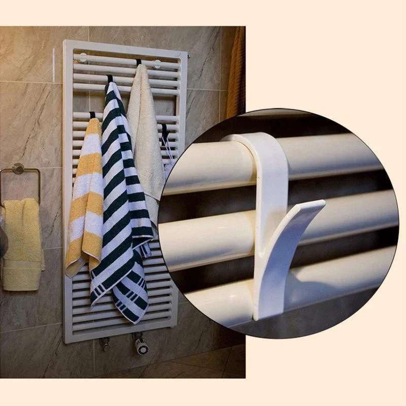 4 Heated Towel Hangers Hook Multipurpose Radiator Hook Bathroom Organizer Hooks Bag Hanger Hanging Organizers Coat Racks Storage