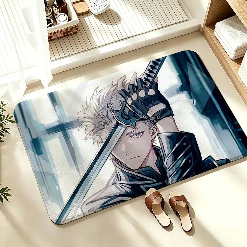 Game V-Vergil Devil May Cry  Soft Absorbent Decorative Floor Mat for Bathroom Entryway Living Room