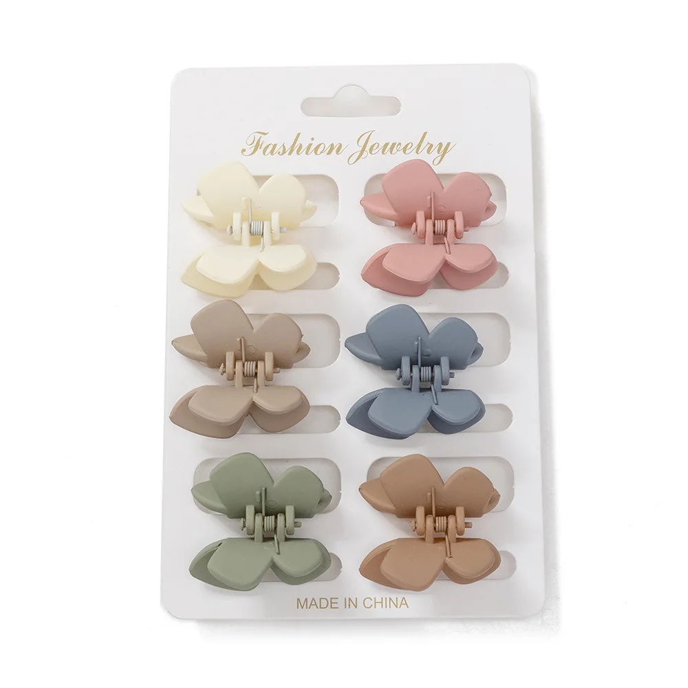 Petites pinces à cheveux papillon, coordonnantes, colorées, accessoires pour filles et femmes, fines et moyennes, 6 pièces