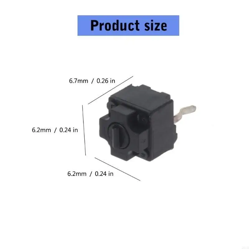 

20CB 10Pcs Square Mouse MicroSwitch EVQP0K07KBB4 Mouse MicroButton for Accurate Mouse Clicking and DIY Projects