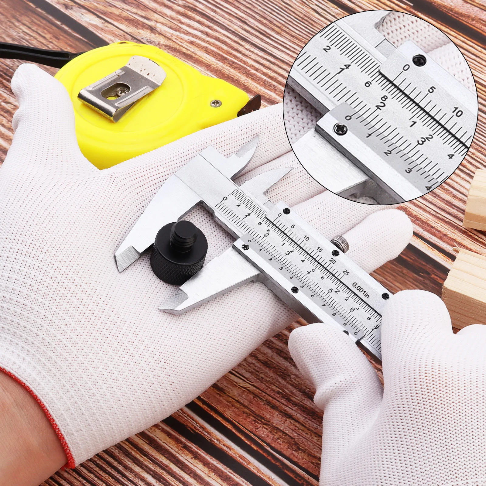 1pcs Metric Imperial Vernier Caliper 150mm 200mm 300mm Double Scales Carbon Steel Resolution 0.02mm Thick Manual Slide Caliper