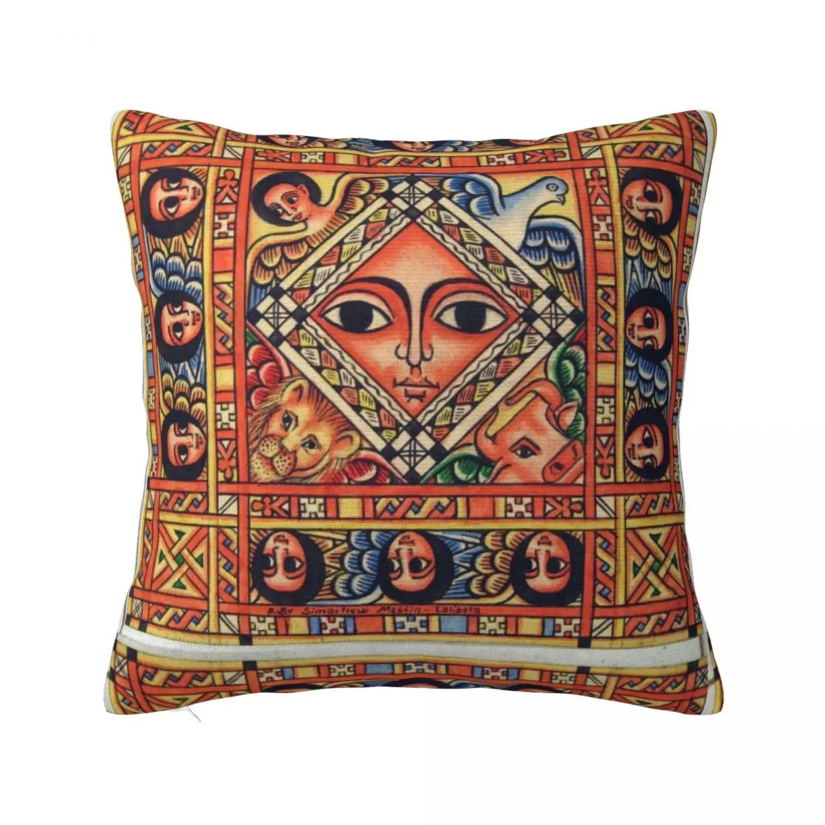 

ethiopian ancient art Throw Pillow Pillow Case Christmas Decorative Cushion Cover