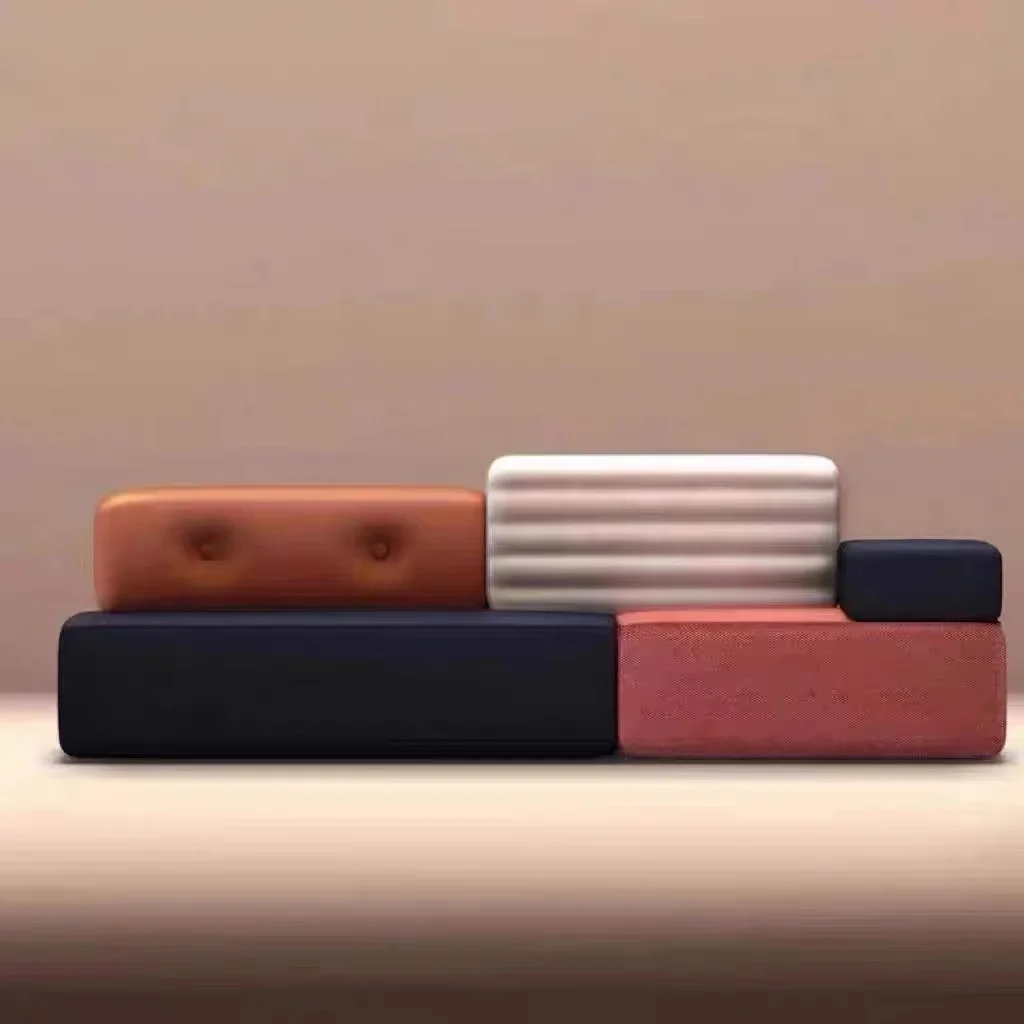 Nordic simple creative fashion sofa Italian modern designer theme small apartment color matching floor sofa