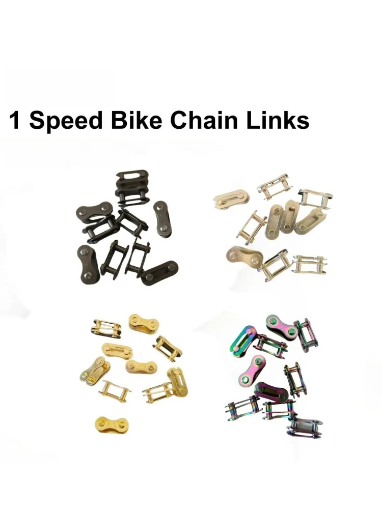 AliExpress NONE Bike Chain Master Links,10 Pieces,Single Speed Removable Quick Buckle Chain Link 1 Speed Chains Replacement Repair Accessories