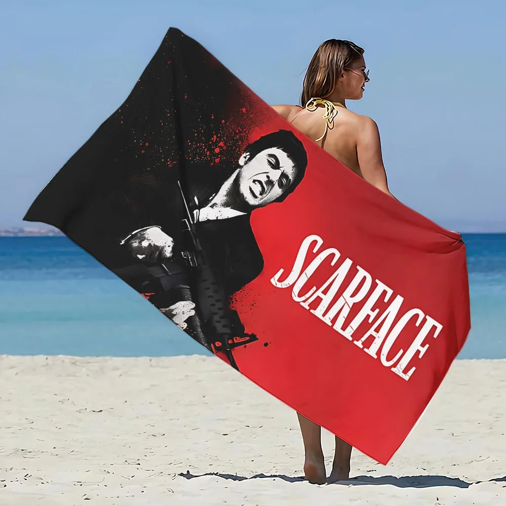 Classic Movie Scarface Beach Towel Microfiber Sand Free Quick Dry Sandproof Pool Towels Gift for Women Travel Gym Shower Camping