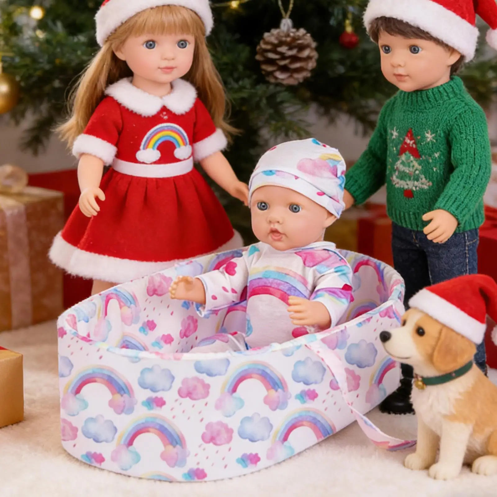 Roupas de boneca 18 Polegada outfit playset realista moda brinquedo boneca roupas conjunto para crianças menina sala estar casa interior desktop exibição