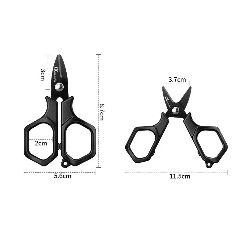 Tijeras de pesca recubiertas de titanio Dali Ma para PE con cuerda - imagen 5