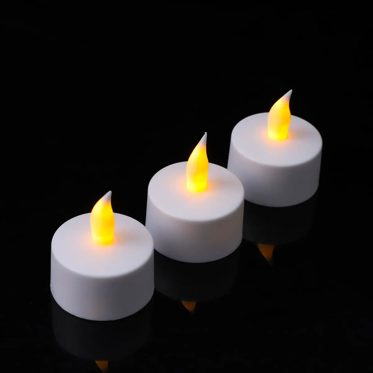 1/2/3 Pieces White LED Tea Lights Candles With USB Charge,Battery Powered  Small Flameless Rechargeable Christmas Candles