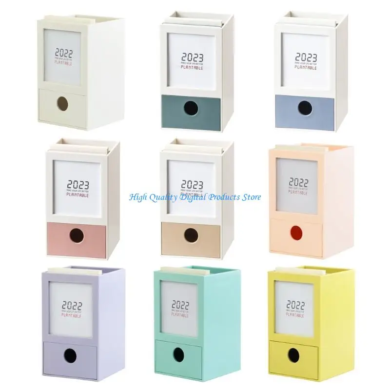 

U2JE Pencil Holder with Desk Calendar Desk Organizers Pen Cup Large Capacity Pen Holder for School Office Dorm and Home