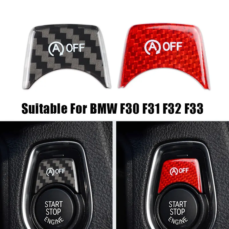 

Carbon Fiber Decorative Sticker For BMW F30 F31 F32 F33 OFF Automatic start/stop Button