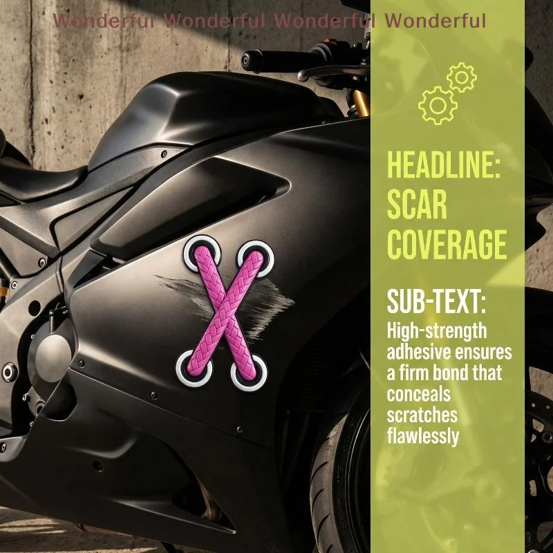 

Car Bike Vinyl Decals Cross Shoelaces Decorative Sticker Durable Removable for Vehicle Exterior Personalization