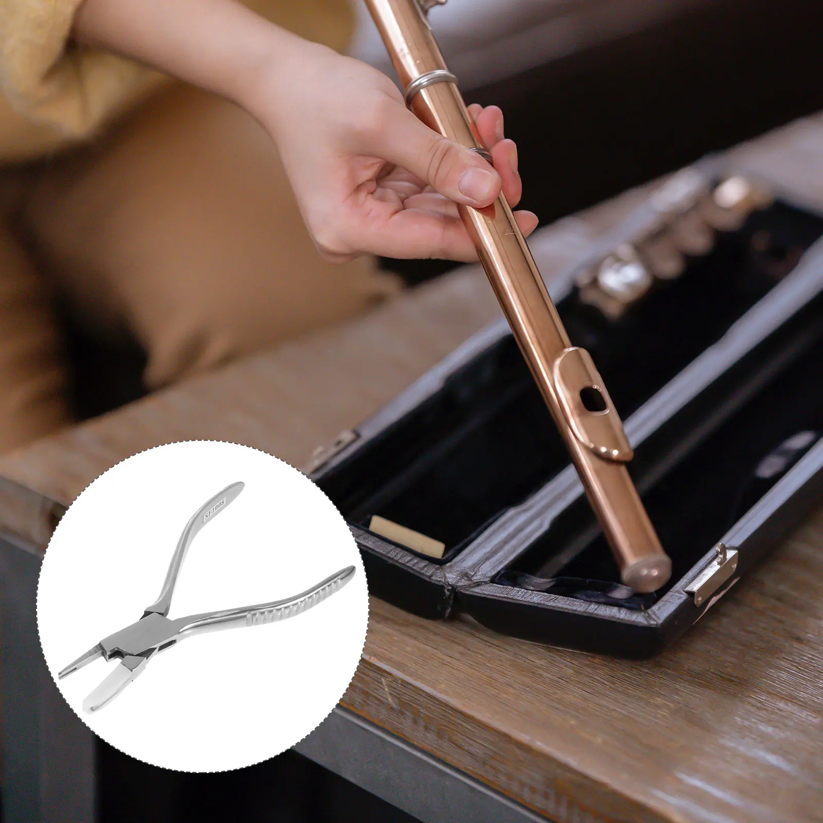 

Tools Broken Spring Removal Pliers Saxophone Repair Musical Instrument Flute Repairing Silver Trumpet