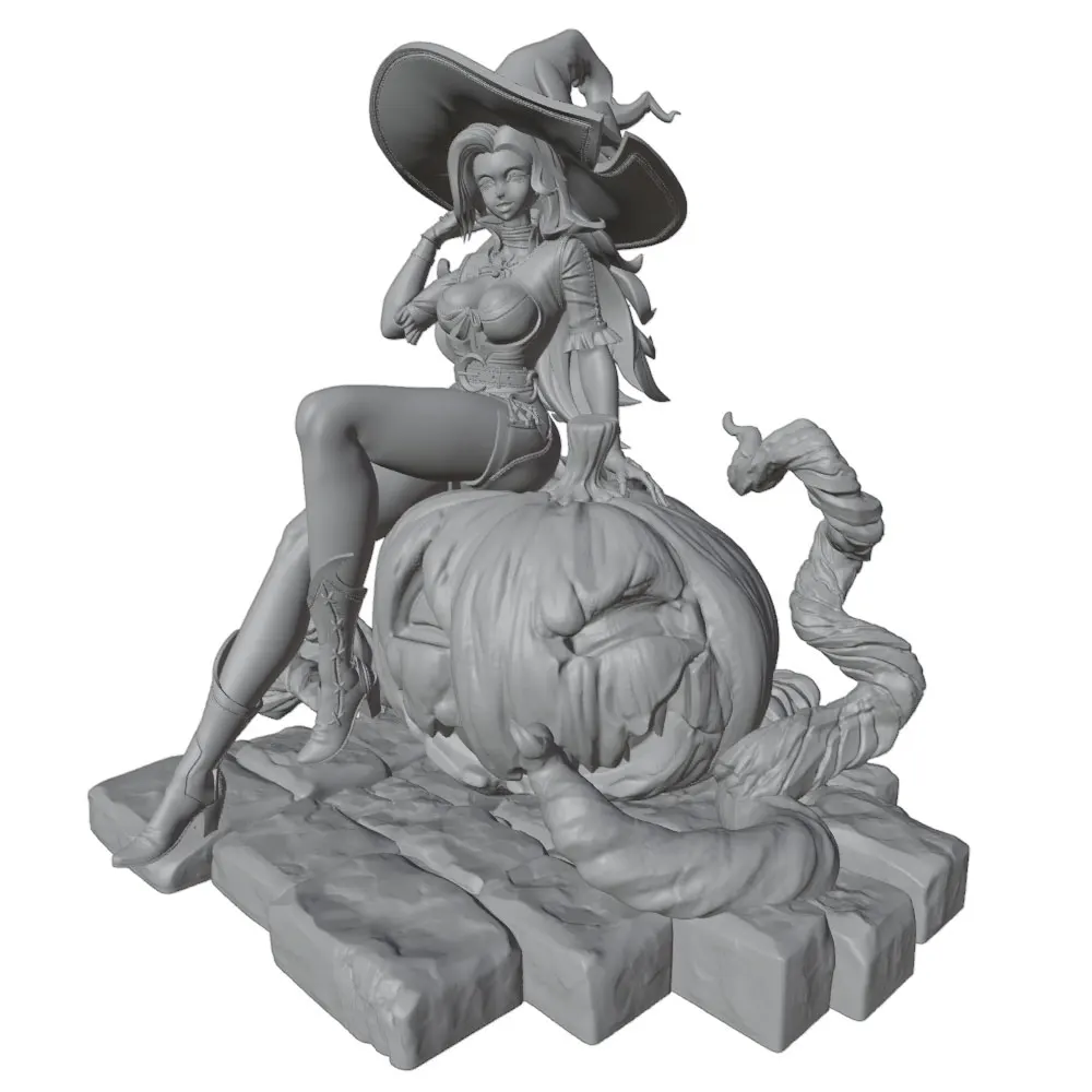 1/24=75mm--1/8=250mm Anime Character Statue GK Miniature 3D Printed Gray Model Figurine DIY Doll Model Unassembled And Unpainted