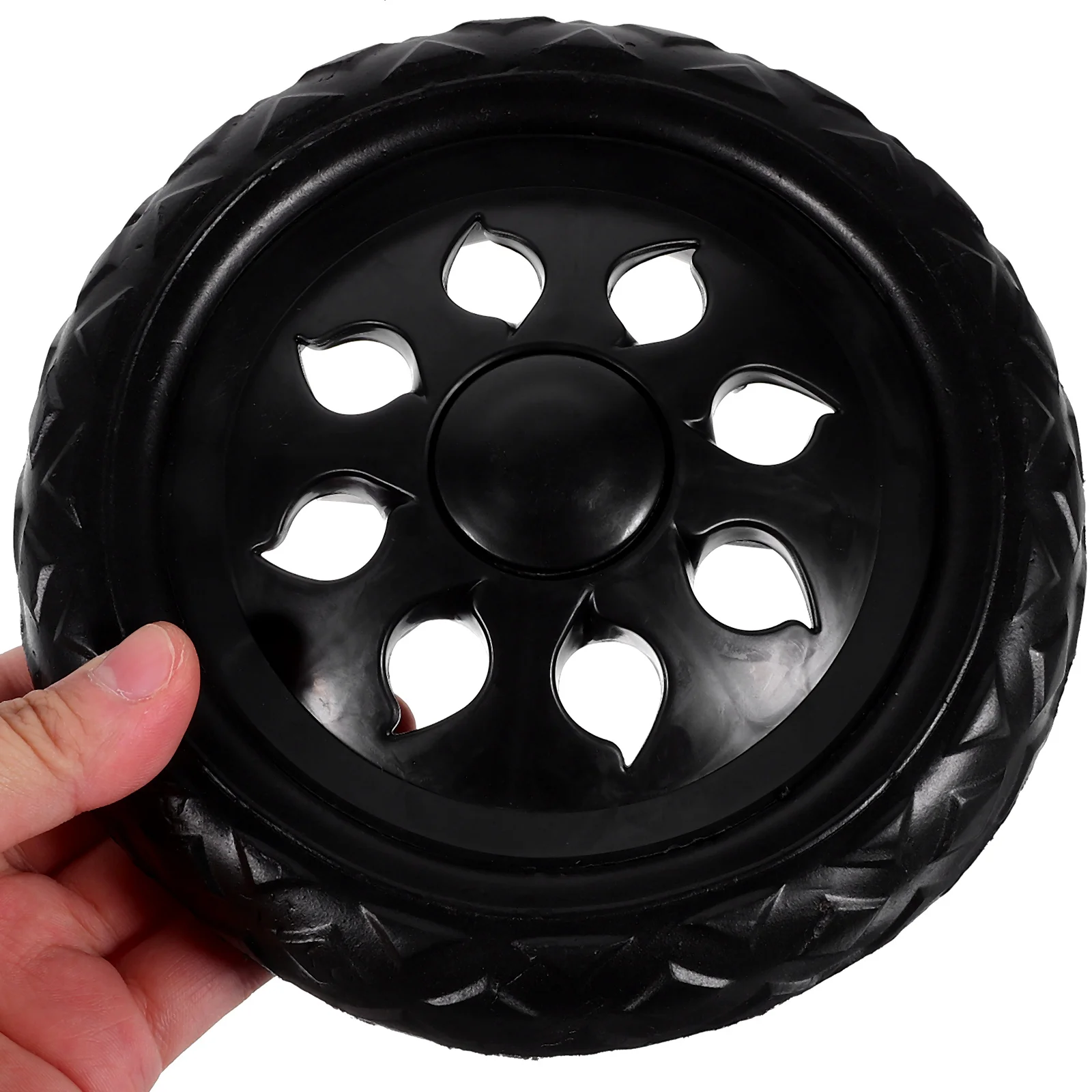 2 Pcs Shopping Cart Wheels Trolley for Wheelchair Furniture Replacement Grocery Plastic Tires