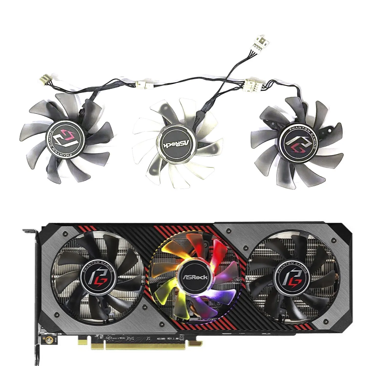 

Original 75MM 4PIN PVA080E12R DC 12V 0.5A RX5700 XT GPU fan for ASRock RX 5700 5700XT 8GB Phantom graphics card cooling fan