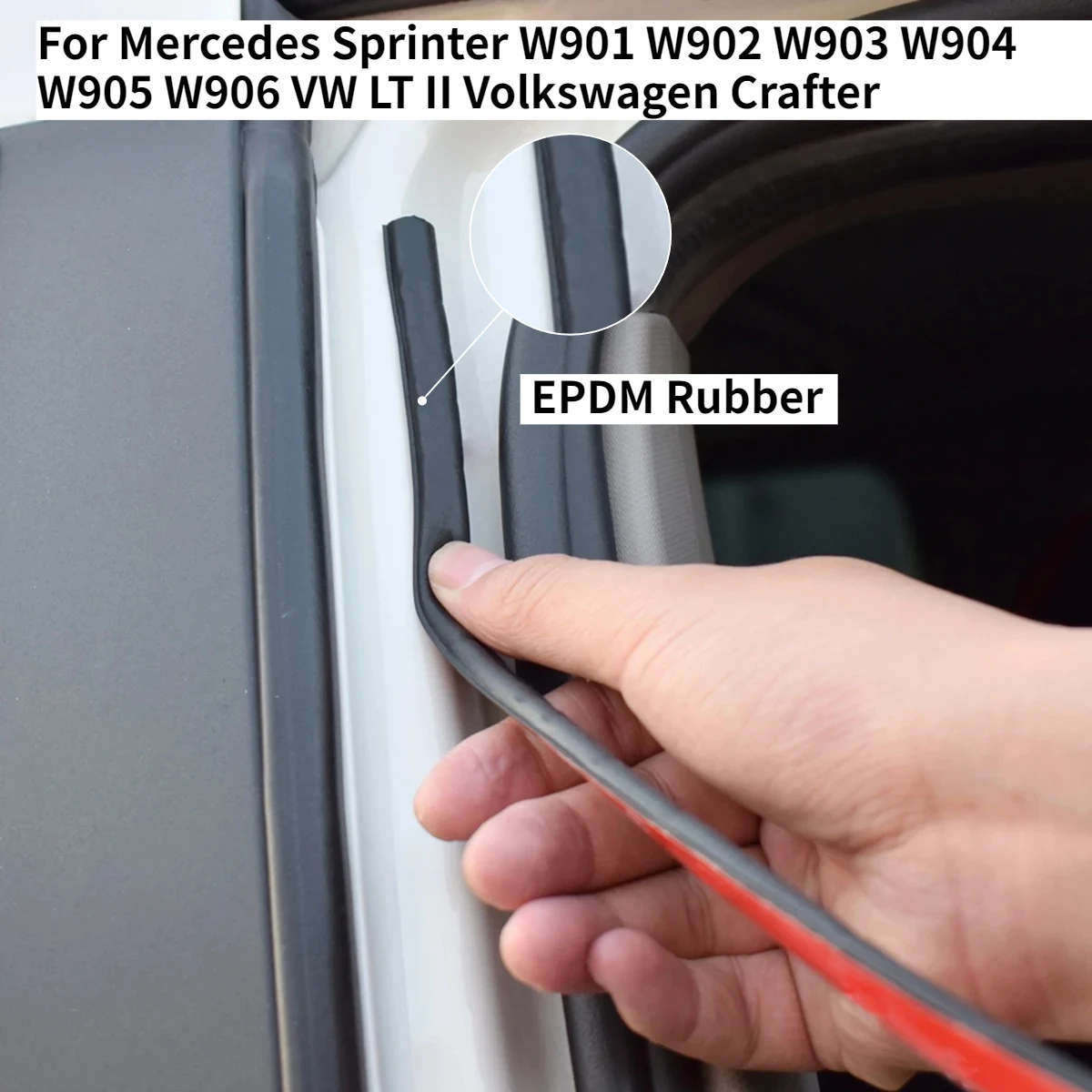 10M Car Door Seal Strip EPDM Rubber Soundproof For Mercedes Sprinter W901 W902 W903 W904 W905 W906 VW LT II Volkswagen Crafter