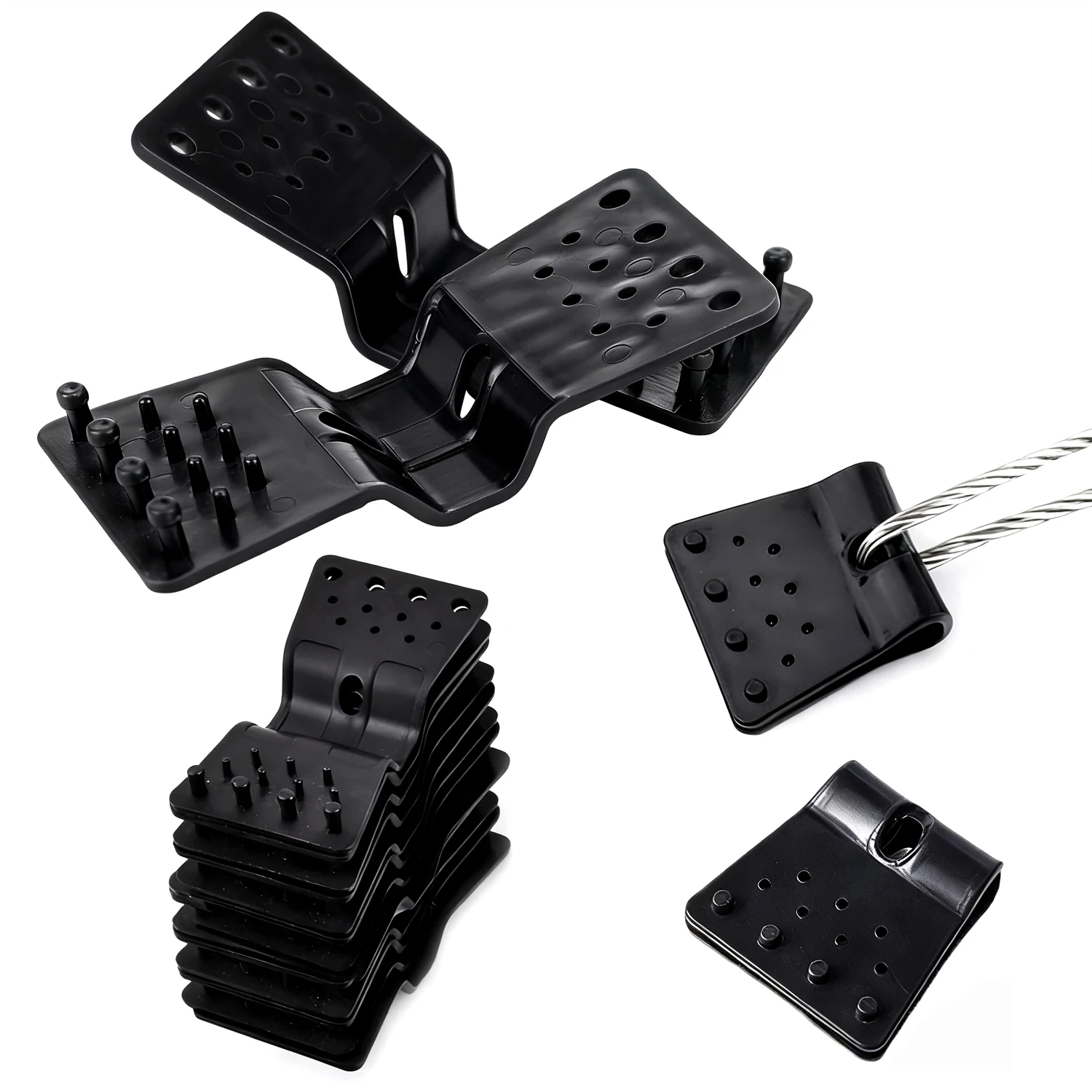 10-50 قطعة أدوات الحدائق شبكة تظليل كليب فراشة كليب الدفيئة قماش للتظليل مقاطع سياج شبكة تظليل مقاطع خيمة خارجية معلقة #2