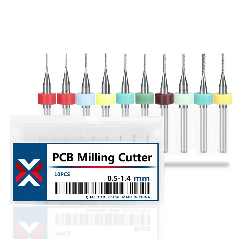 XCAN Corn Engraving Cutter 0.5-3.0mm Carbide End Milling Cutter CNC Router Bits End Mill for PCB Machine