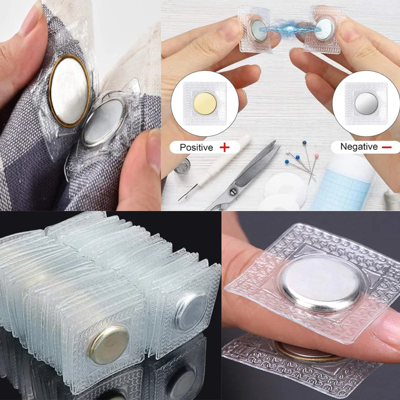 5PCS/20PCS Handbag Wallet Invisible Magnetic Buckle Fastener Notebook Cloth Buckle Magnetic Snap Button DIY Craft Sewing Tools