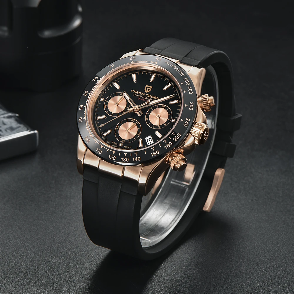 

PAGANI DESIGN NEW PD-1664 Meteorite Dial Men's Watches Luxury Sapphire Quartz watch for men Sport Chronograph men Reloj Hombre