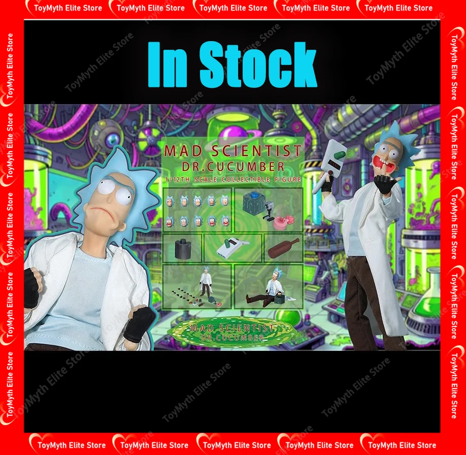 

Joy Man Toys JMToys JM006 1/12 Scale Dr.Cucumber Action Figure Mad Scientist 6" Full Set Male Soldier Model Kids Doll Item Gifts