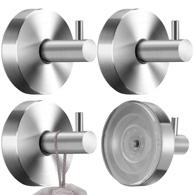 

4pcs Suction Cup Hooks, Towel Hooks, No Drilling Hooks, Suction CupJAS
