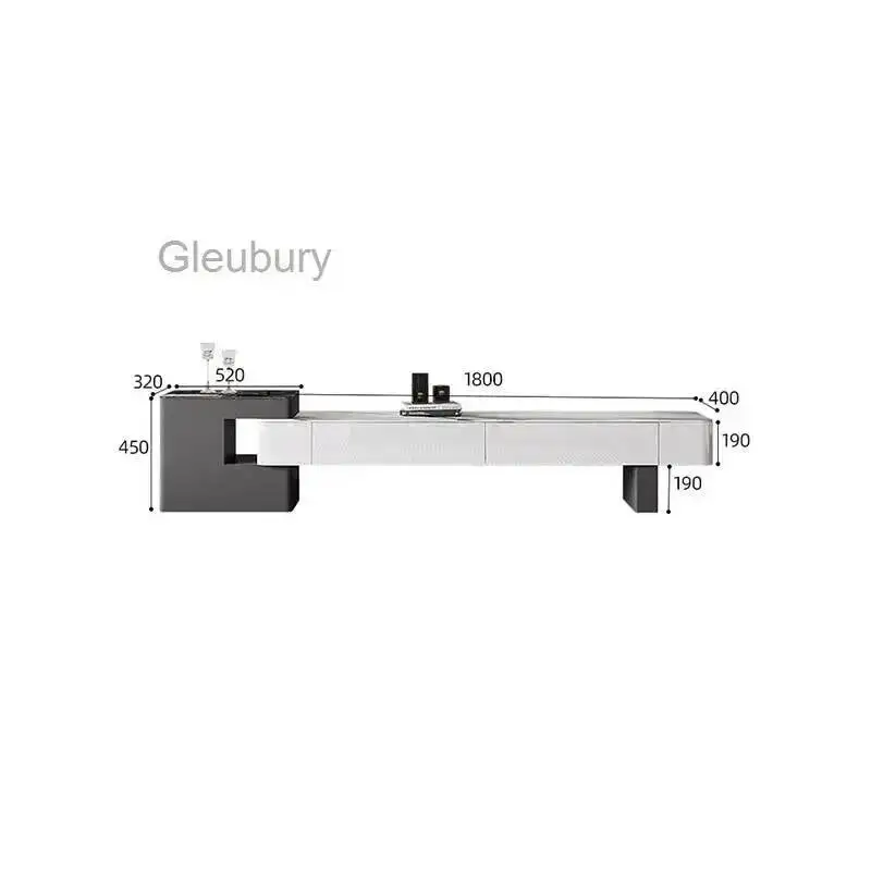 Mueble de TV Modular Italiano Estético, Mueble de TV de Lujo Industrial Simple, Mueble para Televisor Ecléctico Único, Muebles para Sala de Estar