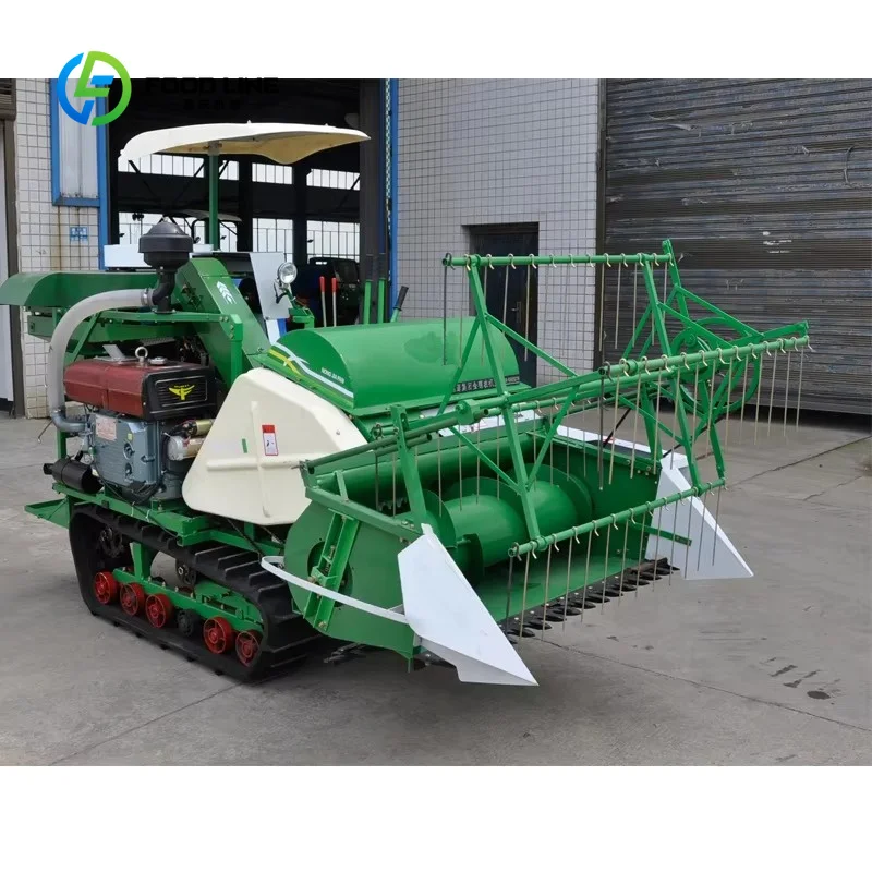 Customized 25HP Green Agricultural Tractor Compact Grain Harvester Farm Equipment for Wheat and Crop Collection