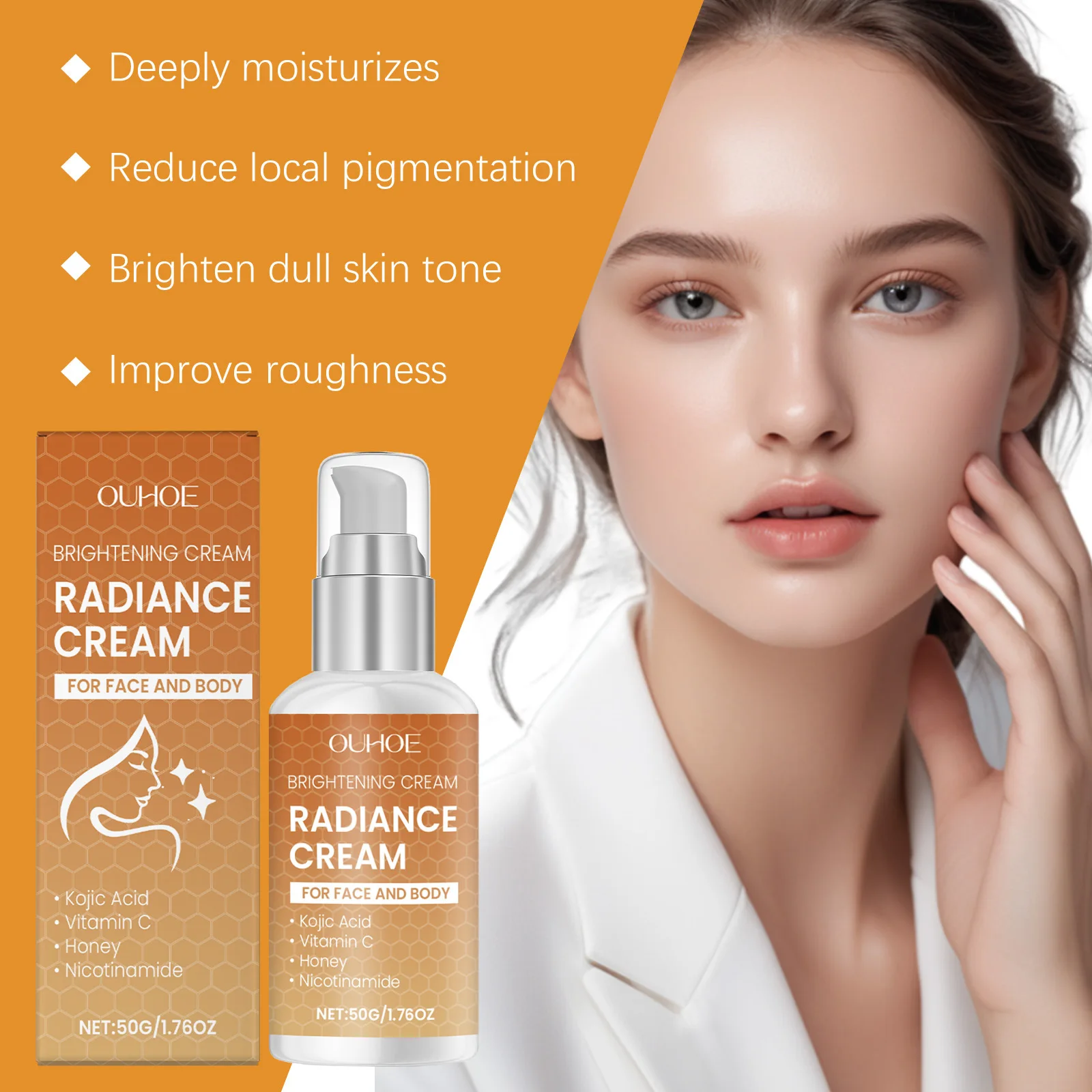 Brightening Face Cream Whitening Spot Remove Melasma Melanin Correction Improve Dullness Moisturizing Lightening Dark Skin Care