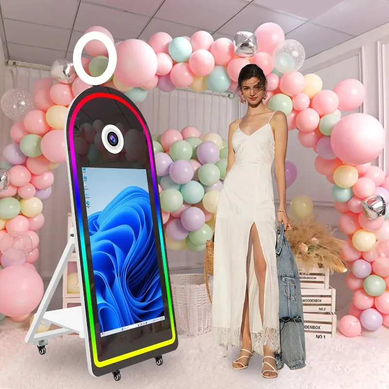 

Magic Archway Mirror Photo Booth For Wedding Party Exhibition Mirror Photobooth Selfie Photobooth With Ring Light