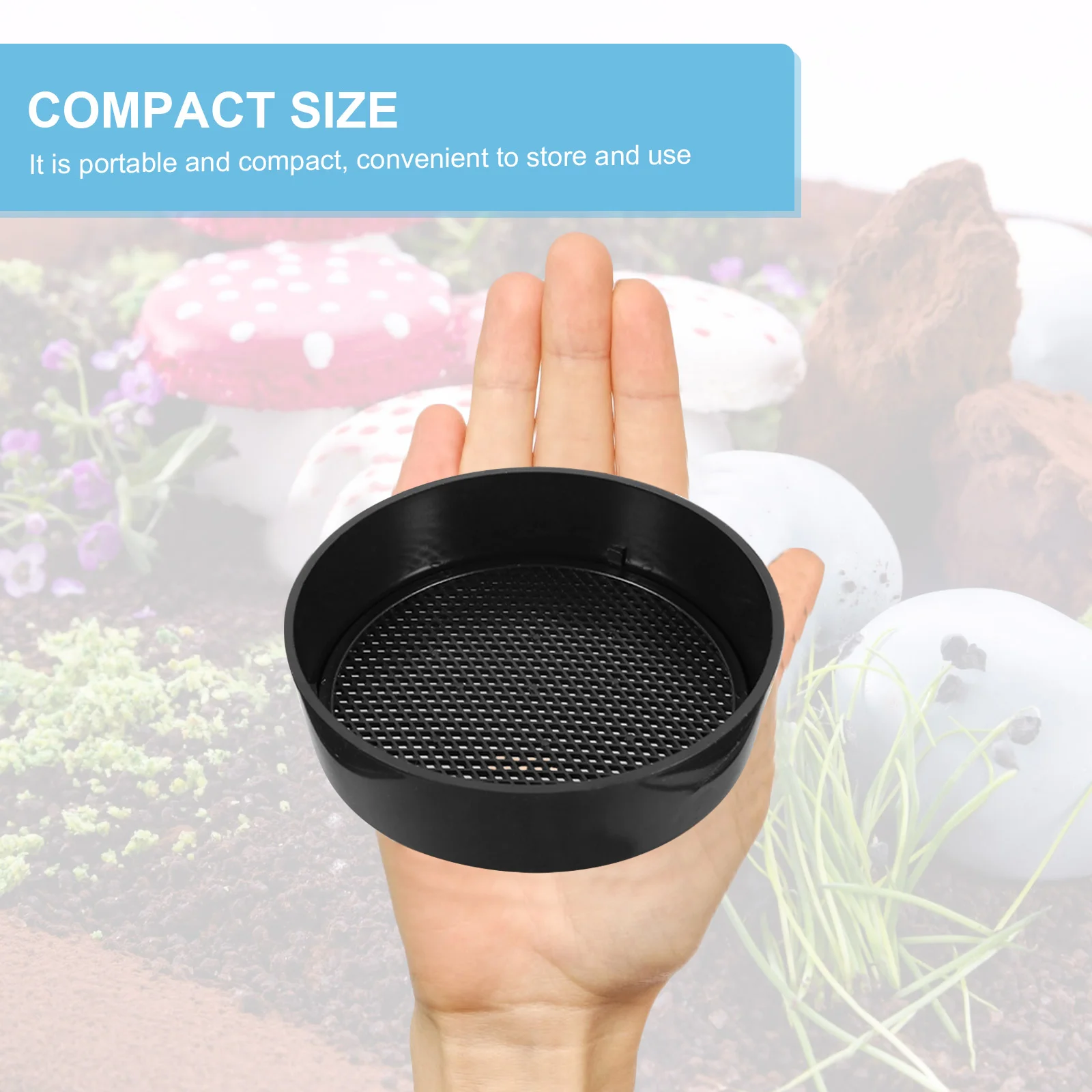 5 Sets/20pcs Soil Sieve Compost Tool Garden Sifting Pan Sand Stone Filter Riddle Gardening Manual Plastic