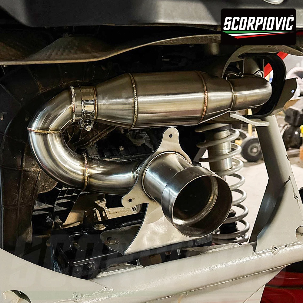 FOR MAVERICK X3 (2017-2025)UTV exhaust front section Fit with origin alexhaust pipe cover  Integrated exhaust pipe
