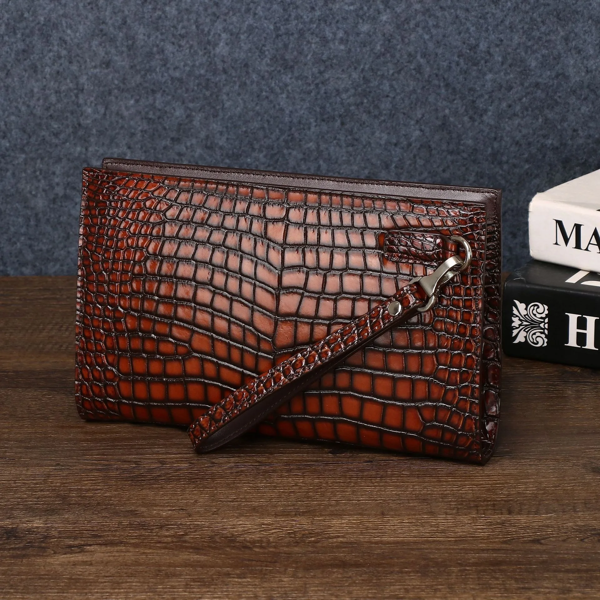 

New color wiping hand-held bag, business wallet bag, multifunctional mobile phone bag trend