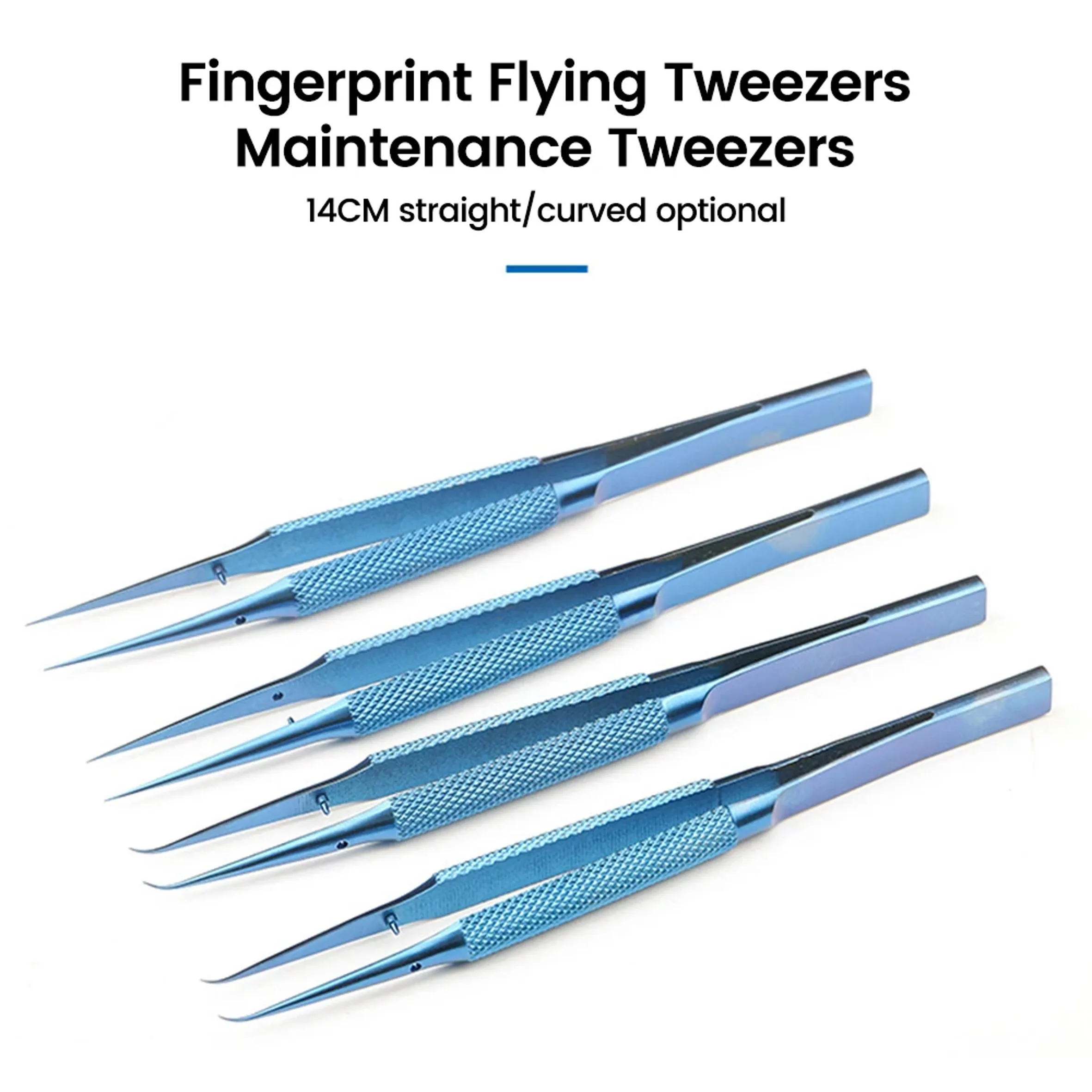 ملاقط إصلاح الهاتف المحمول 140 سم من سبائك التيتانيوم الدقيقة اللوحة الأم المضادة للملاقط الإلكترونية المغناطيسية #4