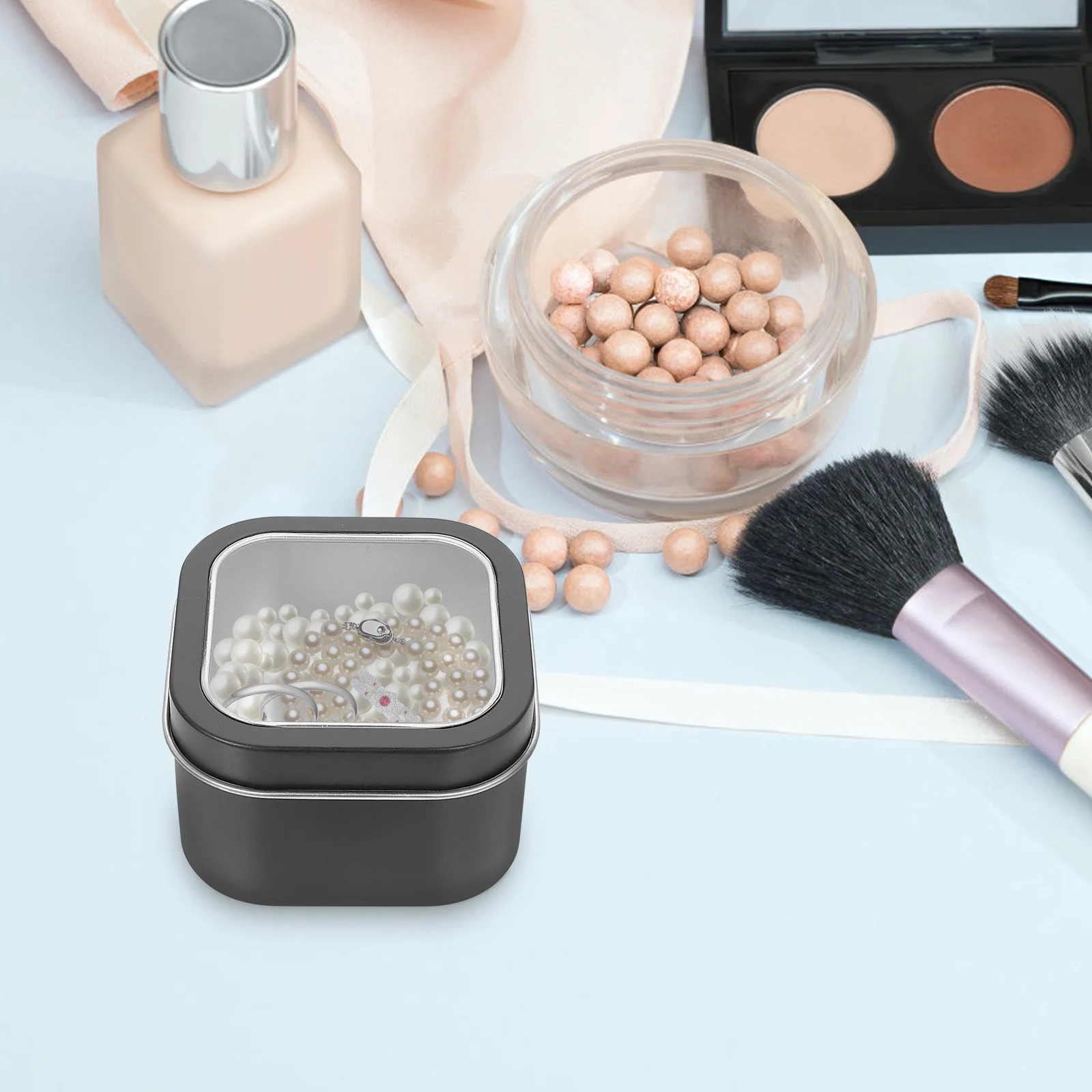 

4pcs Retro Square Tinplate Gift Boxes For Making Storage Durable Compact Portable Present Containers Jewelry Candy