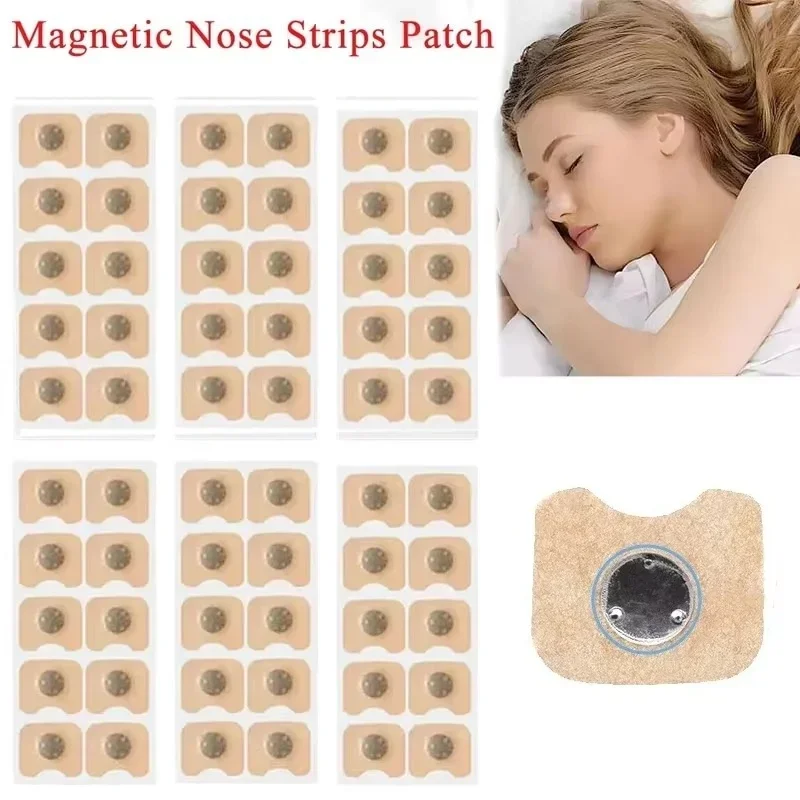 

50Pcs Nasal Strips Magnetic Nose Patches Nose Breathe Strips Suction Iron Sleep Increase Air Anti Snoring Tool Dilators