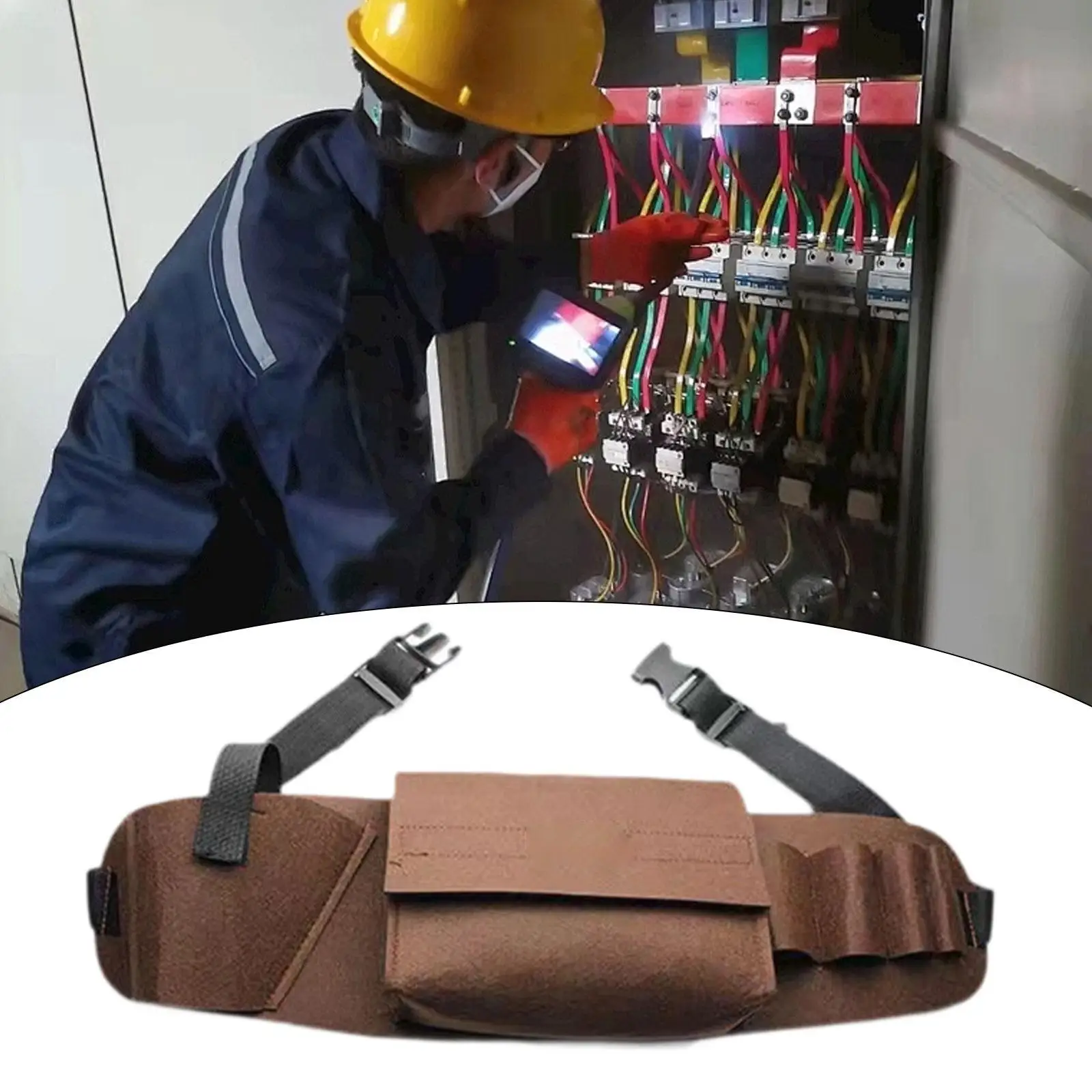 Tool Belt Multifunctional Waist Tool Bag for Plumber Woodworker Home DIY