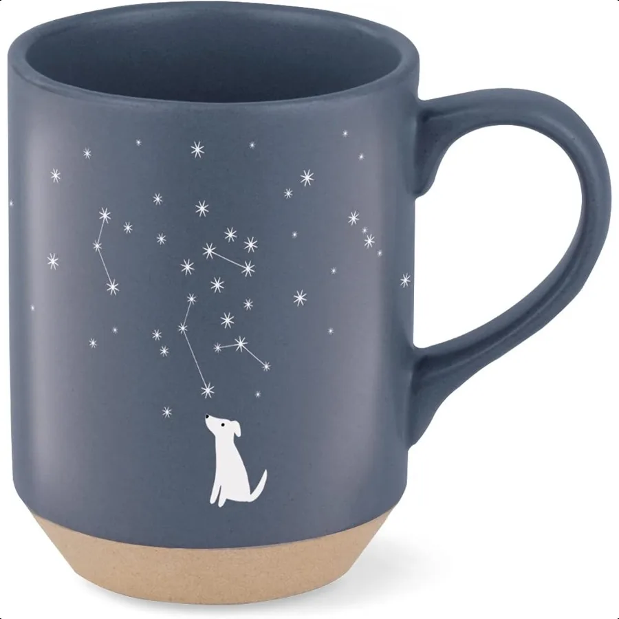 

Fringe Studio Celestial Dog Stoneware Mug 12 fl oz Navy 429017