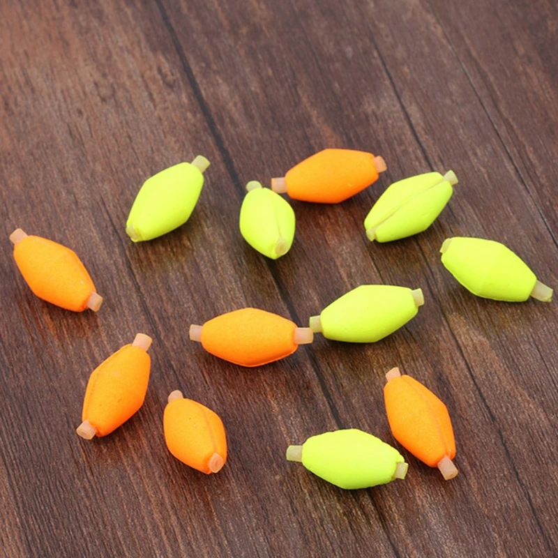 1 Tube Fishing Float Foam Strike Indicators Highly Visibility For Fly Fishing Accessories Olive Shape Plastic 2 Colors