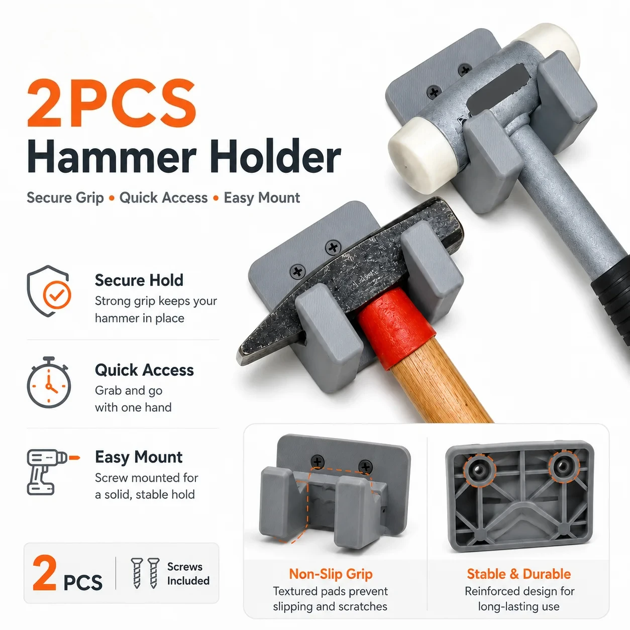 2 Pezzi Supporto per Martello  - Workshop Tools Hammer recensione e prezzo