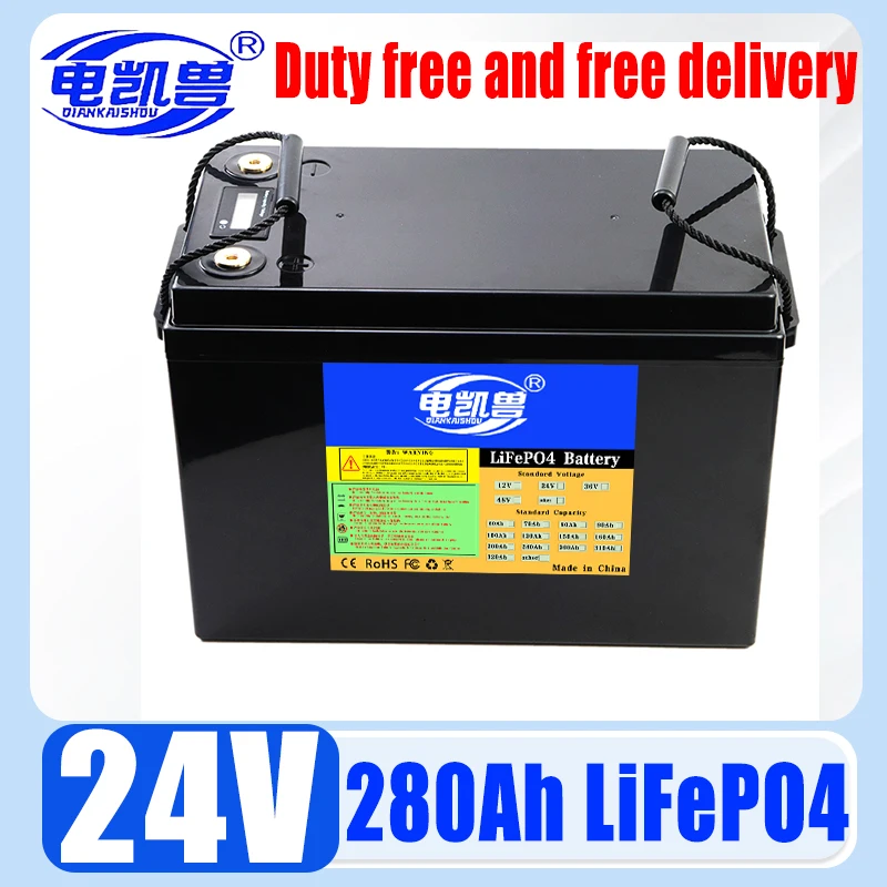 12V 24V 150Ah 300Ah 100Ah LiFePo4 Battery Built-in BMS Lithium Iron Phosphate Cells For Outdoor Camping Golf Cart Solar Storage