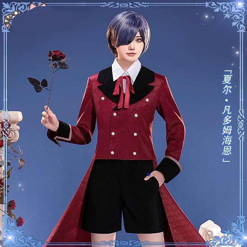 

Ciel Phantomhive Fashion Uniforms Anime Black Butler Cosplay Costume Game Women Activity Party Role-play Clothing S-XL 2024 New