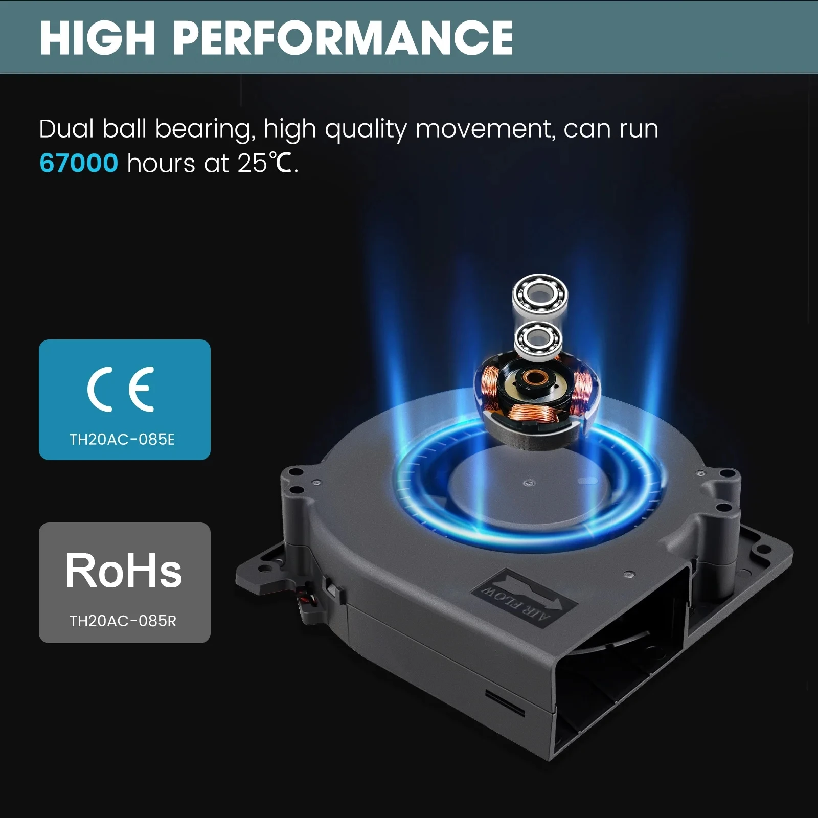 120MM Turbo Blower Fan 12V DC Female Connector 12cm 120x120x32mm 12032 Centrifugal Cooling Fan w/ AC 100V 220V Power Adapter