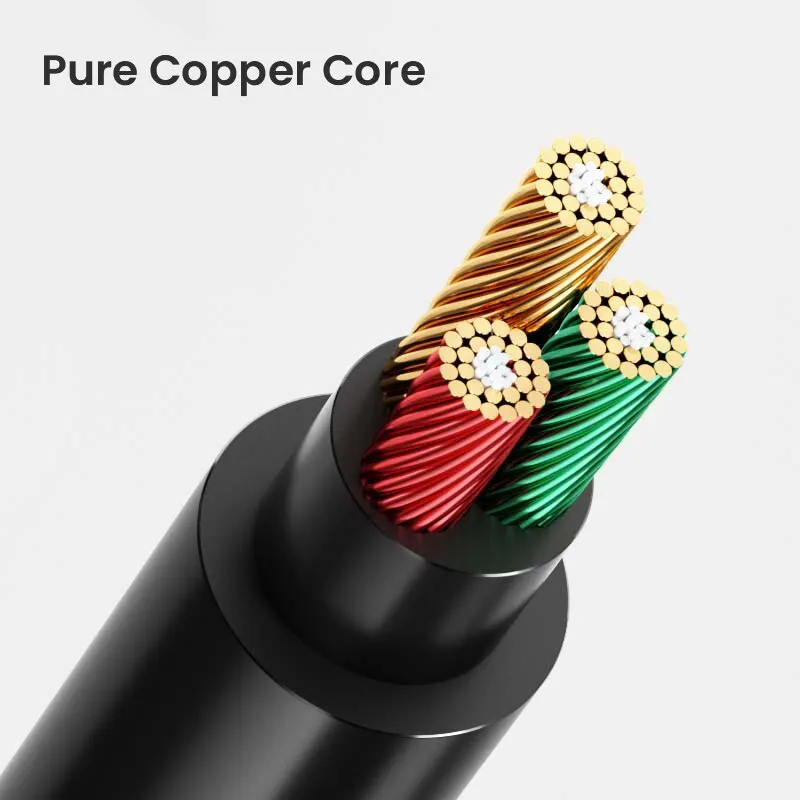 3.5mm to RCA Cable 3.5mm Aux to 2 RCA Adapter RCA Audio Cable 24K Gold Plated Male to Male Stereo Aux Cord for Stereo Speaker