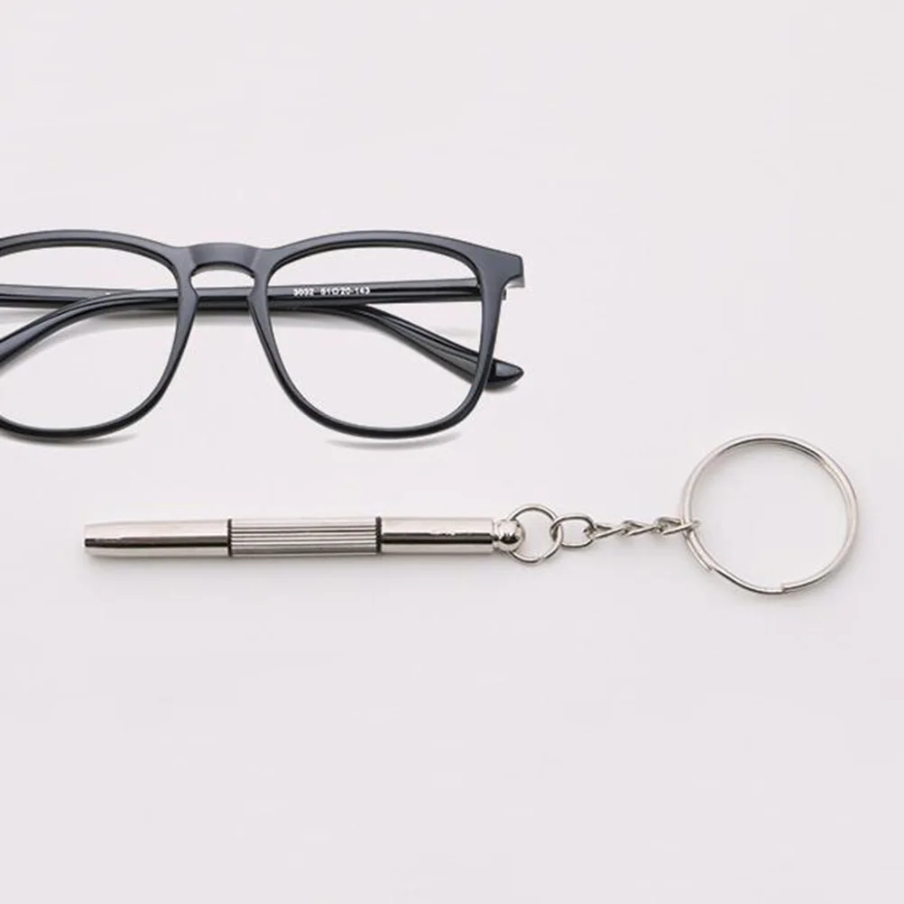 10Pcs Small Screwdriver Tools Premium Metal Watch Repair Kit for Eyeglasses Sunglasses Jewelry Home Use Portable Keychain Design