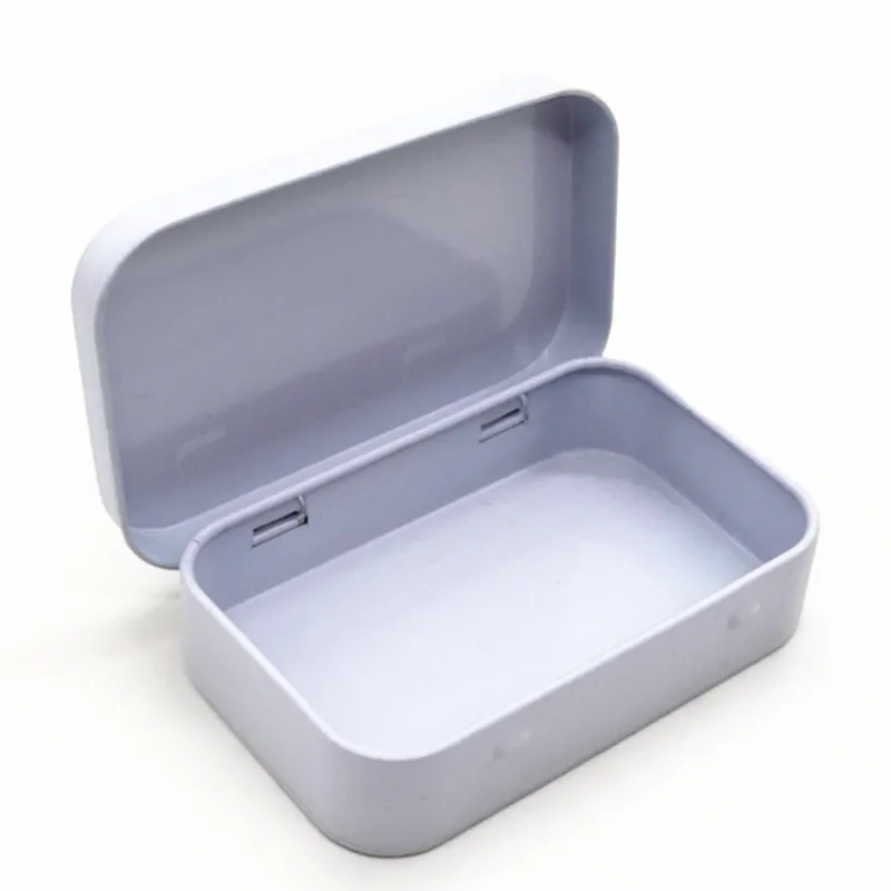 

95*60*21mm Solid Color Frosted Iron Box Office Household Small Sundries Tinplate Box Tea Candy Storage Can Jewelry Packaging Box