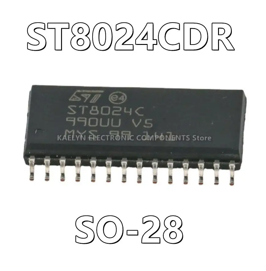 10Pcs/lot ST8024CDR ST8024C Smart Card Reader, Writer Interface 28-SOIC