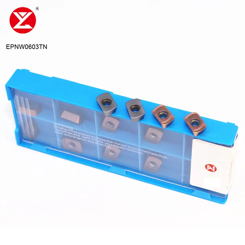 YUZETOOLS-cortador de fresado EPNW0603 EPMT0603 de acero inoxidable, insertos de alimentación rápida, cabezal de corte de rosca CNC ASR06