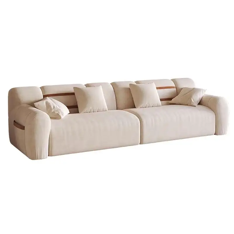 Modern Home Style Combination Sofa Set Three Seats PU Leather Sponge Filled Living Room Apartment Hotel Modular Sofa